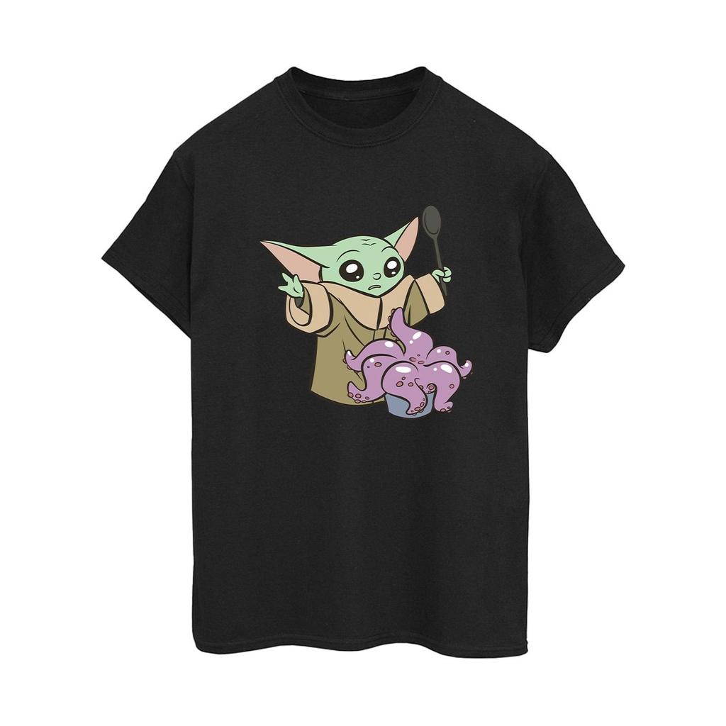Star Wars Womens/Ladies The Mandalorian Spooky Cooking Cotton Boyfriend T-Shirt
