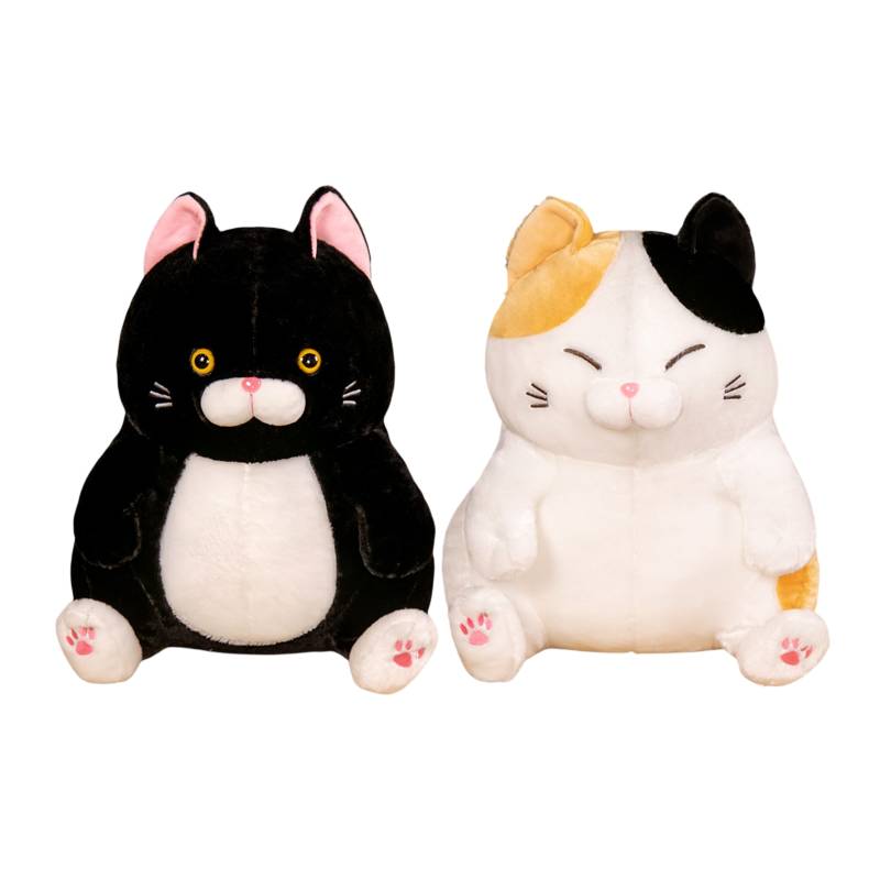 Plush Cat Amuse Doll Stuffed Toy Decoration Black White Multiple Sizes Kids Gift