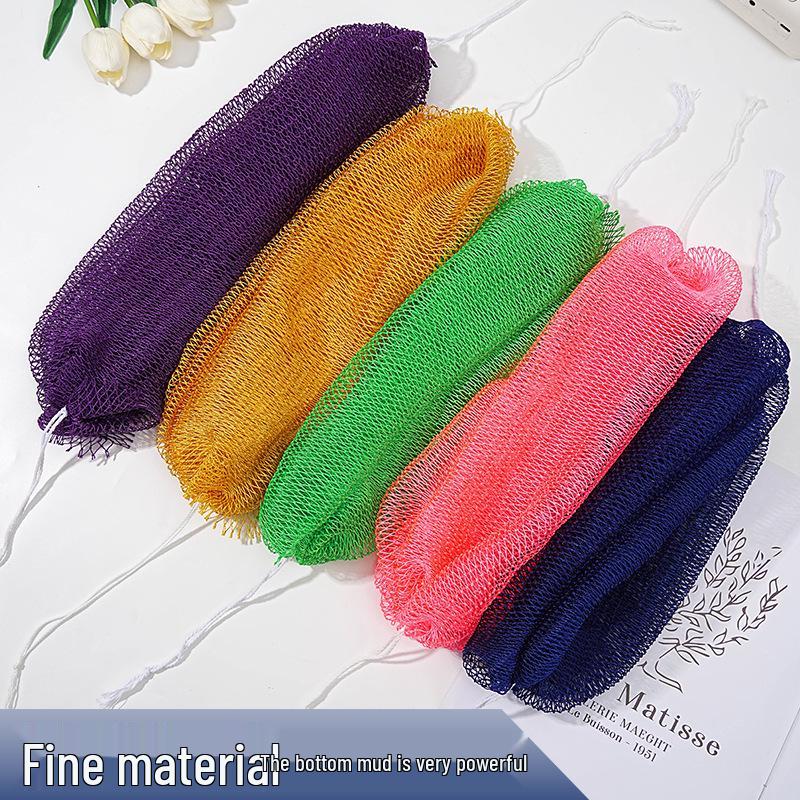 Afrikanisches Nylon-Peeling-Badetuch mit hoher Elastizität und langem Streifendesign.