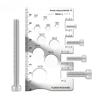 5pc Screw Pitch Stainless Steel Measuring Ruler Portable Industrial and Household Measuring Tool