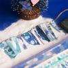 YUBX Winter Masking Tape Blue Washi Snow Silver Foil Narrow for DIY Gift Decoration Narrow 19-Piece Set, Tape, Pattern, Stamping, Strips, Crafts,