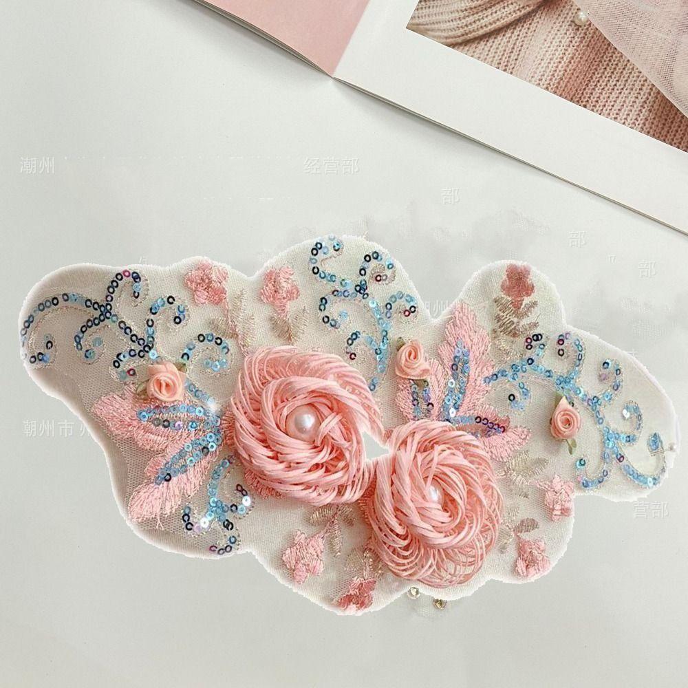 Detailed Embroidery Flower Decorations Patches Handmade Cloth Applique  Dressmaking