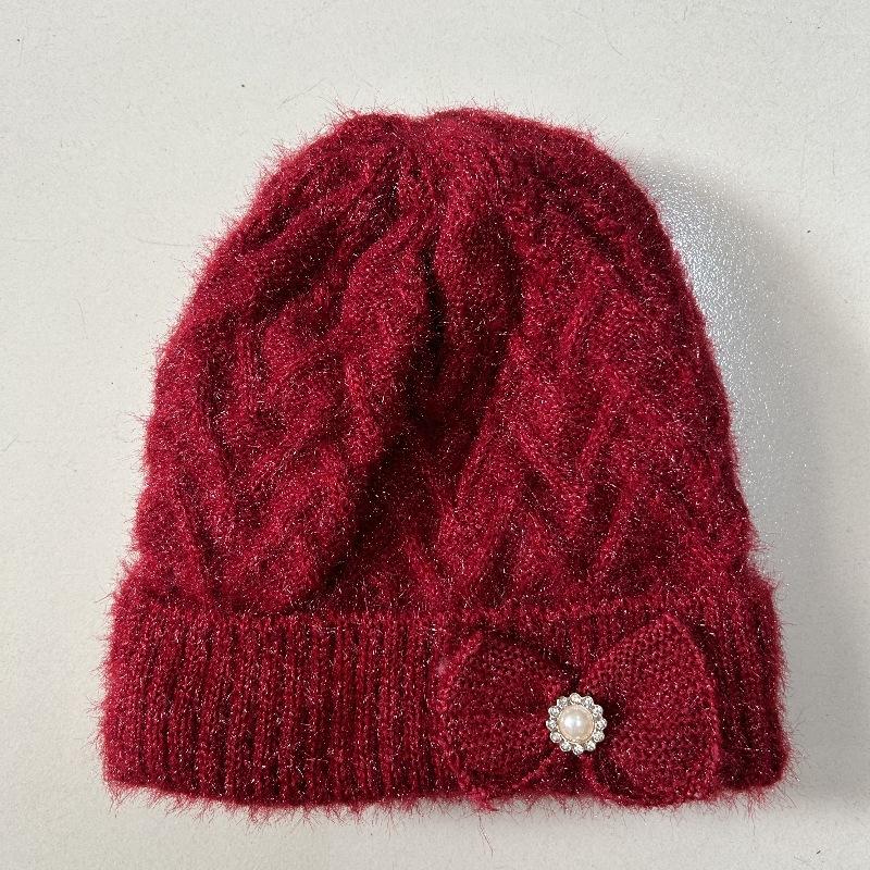 Neue Hüte für mittlere und ältere Frauen Winterwollmützen halten warm Winter-Hüte für ältere Damen Fleece Herbst- und Wintermützen gestrickt