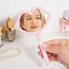 HD Lip Makeup Mirror with Plastic Handle, Vanity Mirror with DIY Option