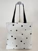 Polka Dot Student School Bag - Large Capacity Canvas Shoulder Bag
