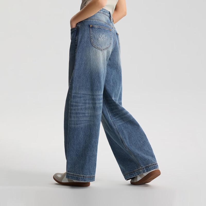 Lee Women's Slouchy Ultra-Loose Wide-Leg Jeans
