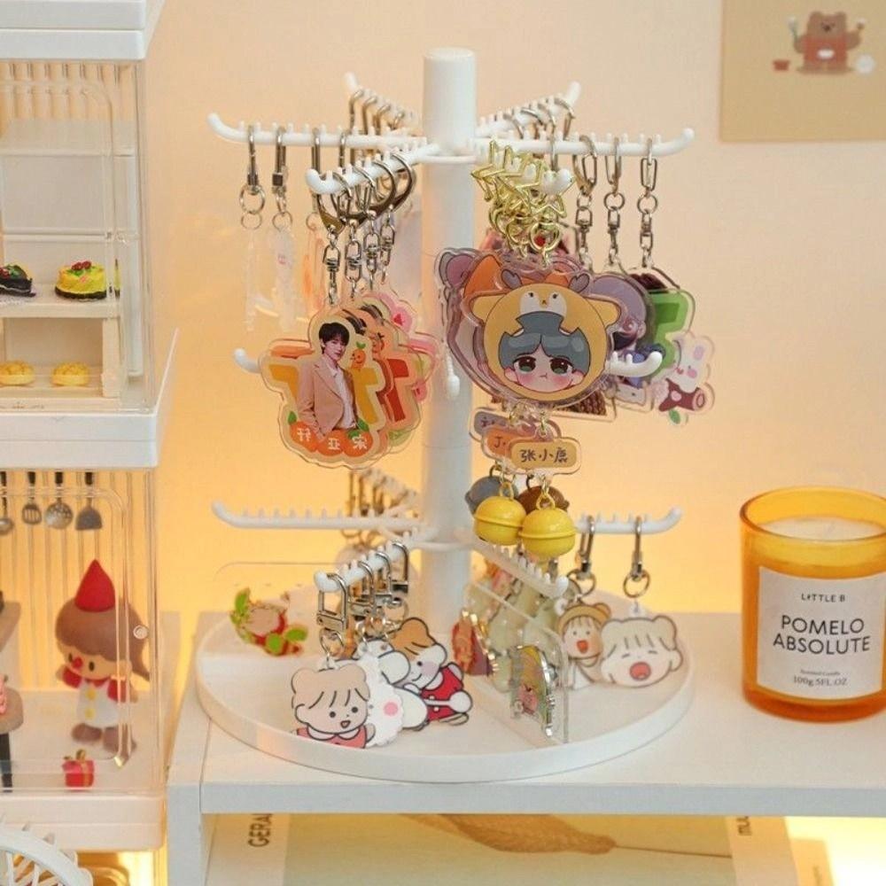 Rings Home Rack Earring Holder Stand Detachable Jewelry Display Rack Rotating Necklace Shelf