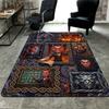 Devils Portrait Gallery Pattern Rug Floor Mat for Living Room or Bedroom Soft and Comfortable Carpet a Gift for Birthday and Holiday.