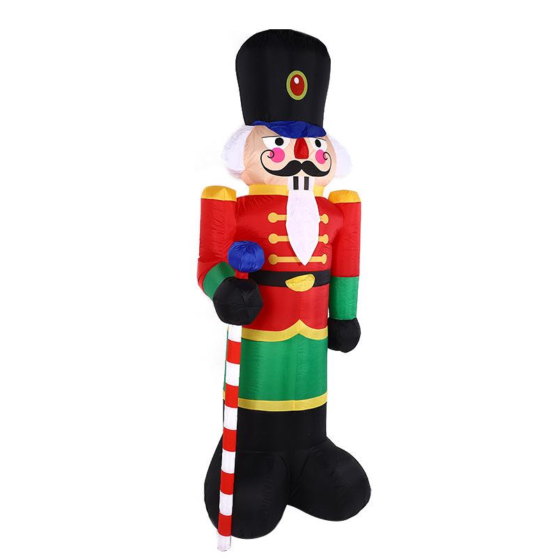 

2.4M Рождественский надувной Санта-Клаус, светящийся надувной солдат, Щелкунчик, рождественское украшение для сада и двора 2.4M 8ft AU Plug