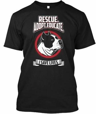 Red Adoptiseer Leer Pitbull Ik Red T-shirt Gemaakt in VS S tot 5XL