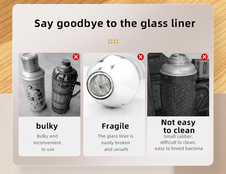 316 Stainless Steel Insulated Water Bottle with Tea Separator, Large Capacity