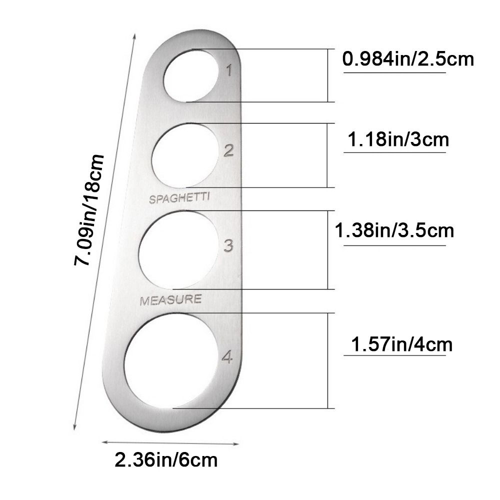 Smooth Surface Spaghetti Measurer Stainless Steel Pasta Noodle Measure Restaurant