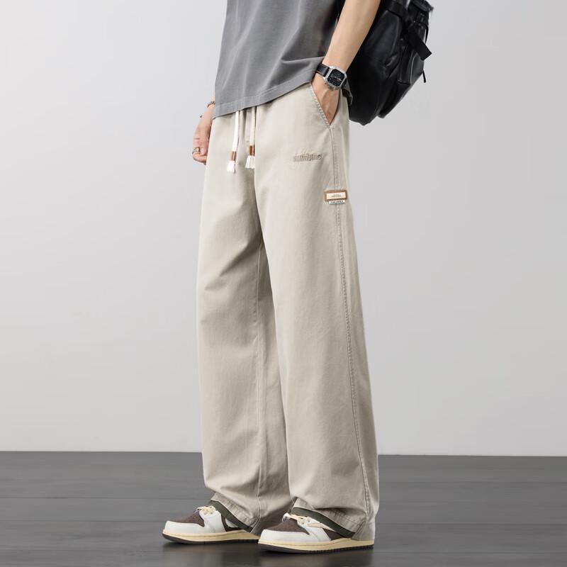 Homlean Herren Baumwolle Straight-Leg & Jogger Freizeithose