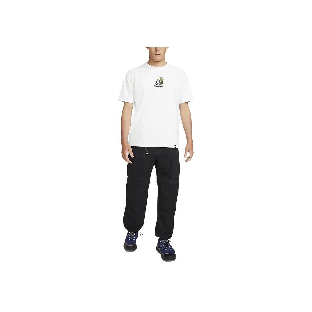 Nike Geometric Pattern Crew Neck Fitted Short Sleeve T-Shirt Men Tops White DJ5735-121