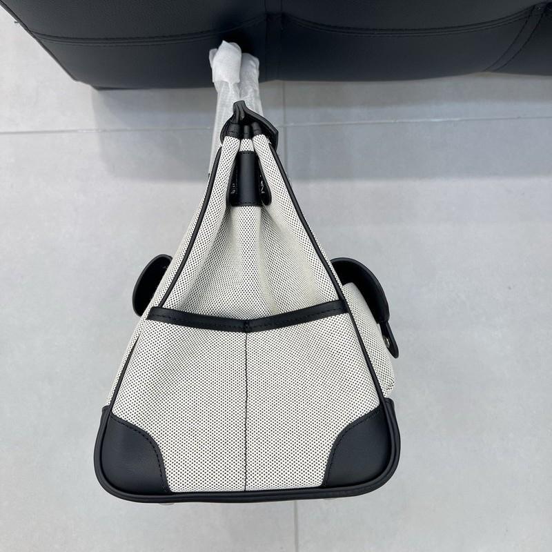 2026 neue Leder-Damenhandtasche Swift-Leder mit Canvas 35CM Platin-Tasche Cargotasche tragbare Schulter-Damenhandtasche