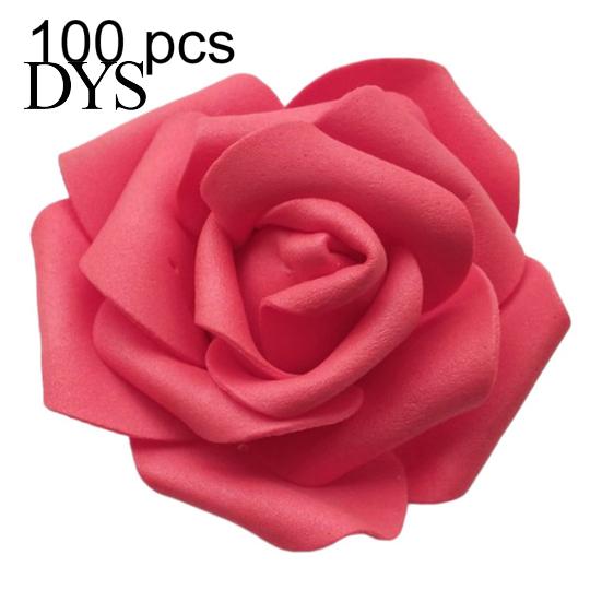 25/50/100Pcs Artificial PE Foam Rose Flowers Head DIY Wedding Home Room Decor