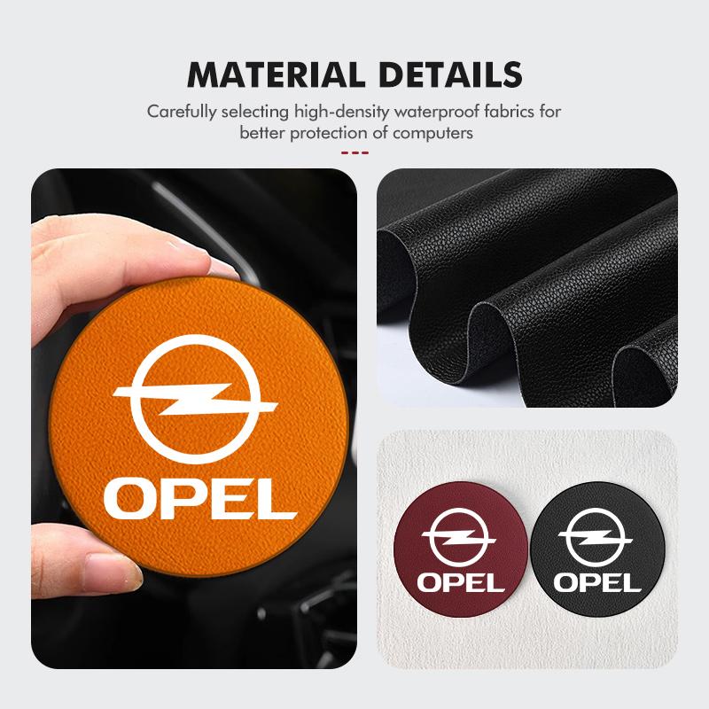 2pcs Car Water Cup Coaster Colorful Non Slip Pad Accessories For Opel Meriva Mokka Grandland Vectra Zafira Vivaro Antara