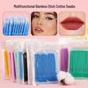 Disposable Bamboo Eyelash Cleaning Swabs and Eyeliner Brushes
