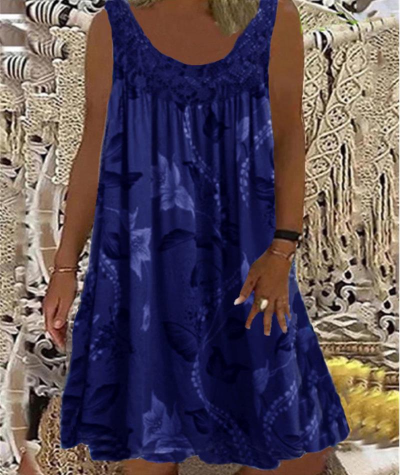 2023 European & American Off-Shoulder Lace Camisole Dress