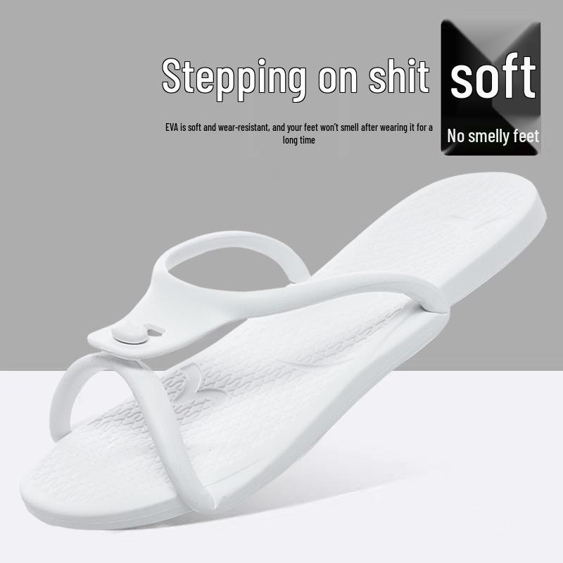 

Мужские уличные сандалии больших размеров, складные, нескользящие - Портативные шлепанцы с одним ремешком и мягкой подошвой для путешествий на лето 41/42 белый