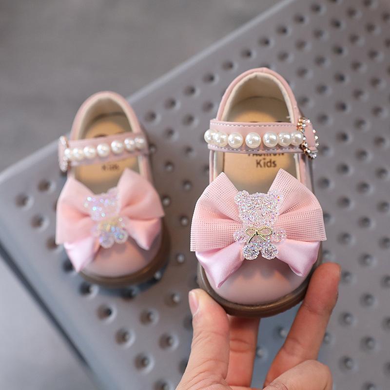 Весна 2025 года, новые туфли для девочек-принцесс 20 розовый
