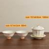 Chinese Hand-painted Orchid Gaiwan Handmade Ceramic Teacup Tea Tureen Household Tea Bowl Travel Portable Teaware Accessories