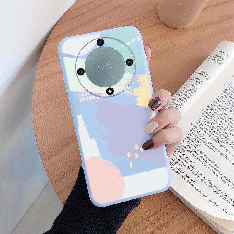 For Honor X9a X9b X9c Magic5 6 7 Lite 5G Case Fashion Leopard Print Back Cover Soft TPU Shockproof Funda Marble Texture Shell