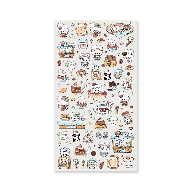 Sky Original Bunny s Coffee Shop Long Sticker - Cartoon Cute DIY Phone Guka Decorative.