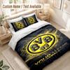 Custom Name Bedding Set 3 PiecesBorussia Dortmund Print Duvet Cover + 2 Pillowcases Soft Bed Decor