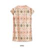 Women's Summer Elephant Jacquard Stand Collar Shirt
