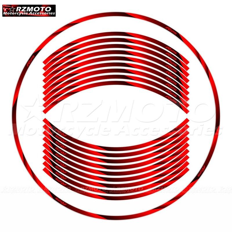 Motorcycle Wheel Stickers Reflective Rim Decal 17 Inch Stripe Tape Sticker Accessories For Motorcycle YZF-R25 YZF R25