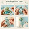 Decorative Pendant Making Kit Ocean Animal Spiral Crochet Kit, DIY Coastal Hanging Ornament Beginner Craft for Adults with Yarn And Accessories Teens,