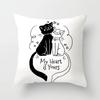 Lustig Niedlich Schwarzer Liebhaber Katze Kissenbezug Kissen Polyester Sofa Auto Wohnzimmer Schlafzimmer Heimdeko