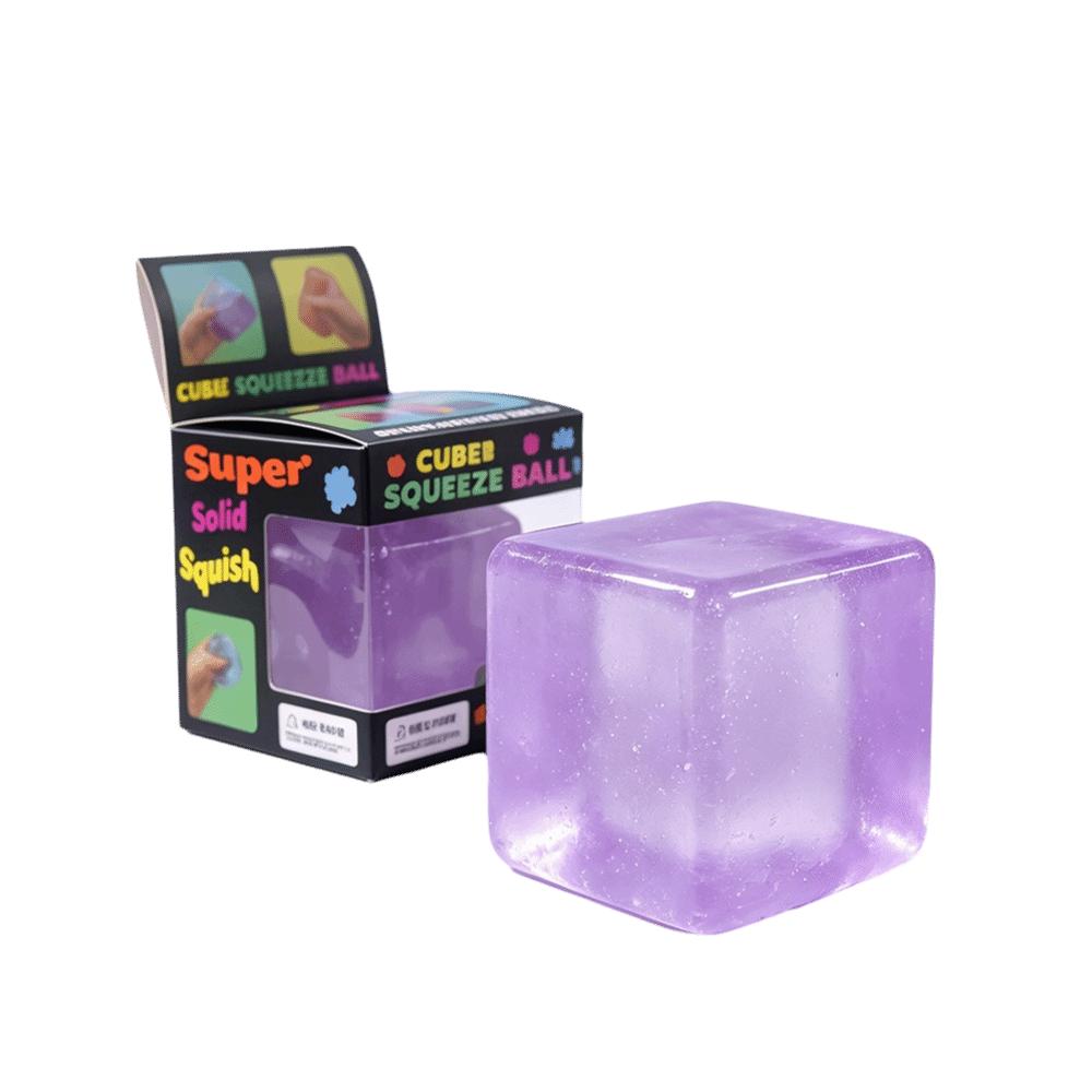 Colorful Ice Cube Squishy Toy Slow Rebound Cube Fidget Toy Sensory Toy Cube Squeeze Toy Adults
