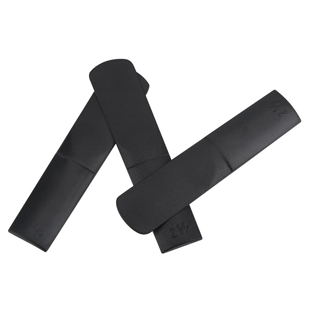 3pcs Plastic Alto Saxophone Mouthpiece Reeds 2.5 Parts Repair Reed Accessory Black