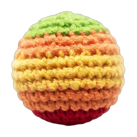 

Handmade Knitted Footbag Sack, Outdoor Play Multicolored Crochet Bag Woven Kickball Toy, Colorful Juggling Balls for Kids, Adults, E