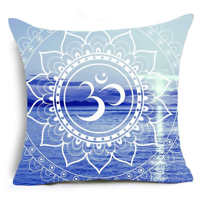 Green Plant Forest Pattern Decorative Pillowcase Living Room Bedroom Square Cushion Pillowcase
