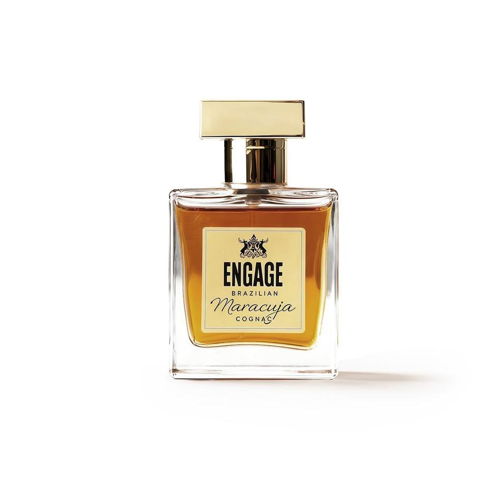 Engage Brazilian Maracuja Cognac Eau De Parfum for Men , Long Lasting Perfume for Man, Amber, Leather & Oud Fragrance Scents, Luxury Perfume for Man