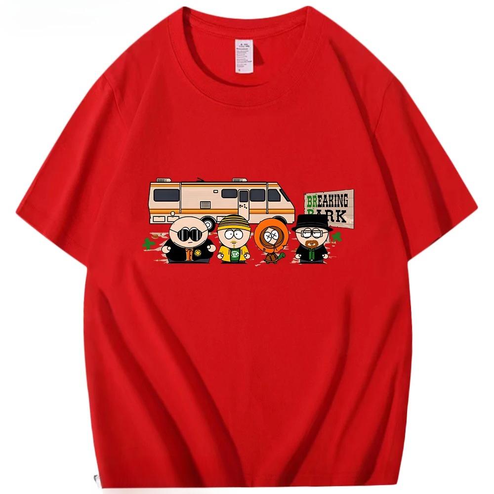 Breaking Bad Shirt Park Print T-Shirt Herrenmode Kleidung Chicken Brothers Sommer T-Shirts Y2k Oberteil Streetwear Damen