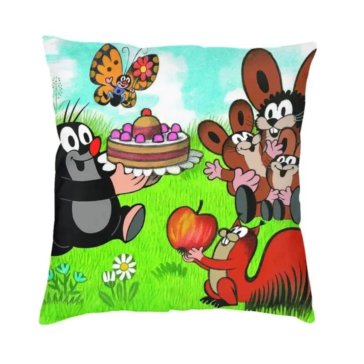 

Мода Крот Наволочка Полиэстер Чешские Мультфильмы Кротик Крот Декоративная Подушка для Дивана Квадратная Наволочка Украшение Спальни 45x45cm жёлтый