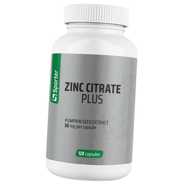 

Цинк Цитрат, Zinc Citrate Plus 30, Sporter 120капс (36584007) 120caps