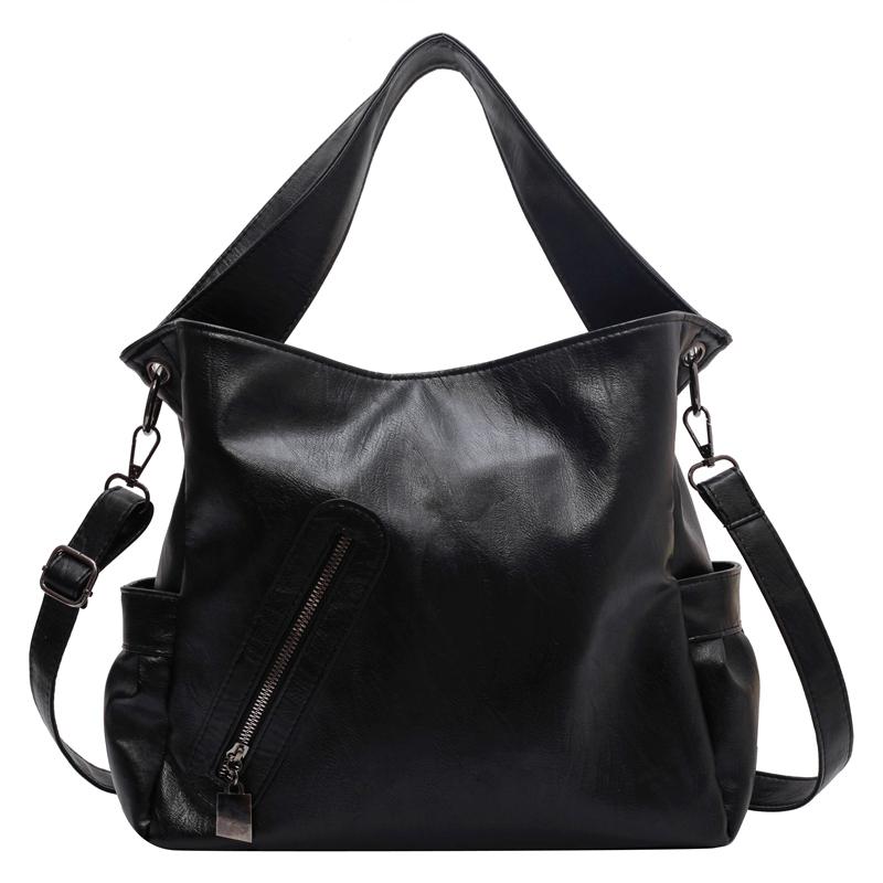 Retro Women's PU Leather Handbag Large Capacity Shoulder Bags Ladies Soft Leather Crossbody Bags for Daily Commute Work Shopping and Weekend Outings