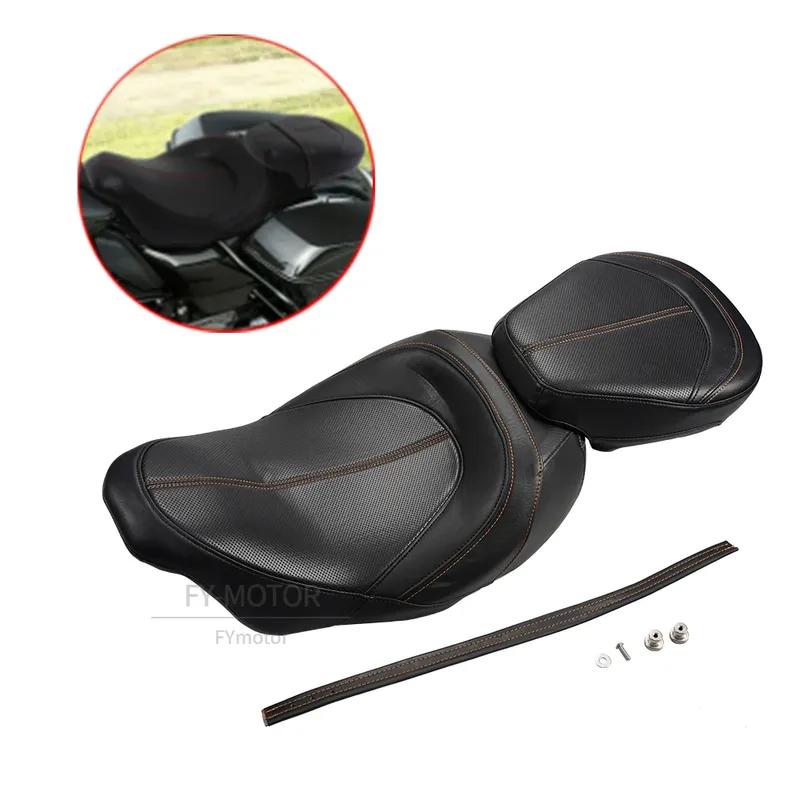 Motorcycle Low-Profile Two-Up Seat Fit For Harley Touring CVO (Street Glide, Road King Special, Classic) 2009-2023