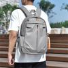 Schoolbag Backpack Business Casual Solid Color Versatile Men's Backpack Simple Texture Large Capacity Commuter Computer, Backpack Cross