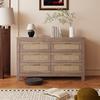 6-Drawer Chest of Drawers Wooden Storage Cabinet Sideboard With Height Adjustable Legs Easy Assembly Wood Colour For Bedroom Kitchen Living Room