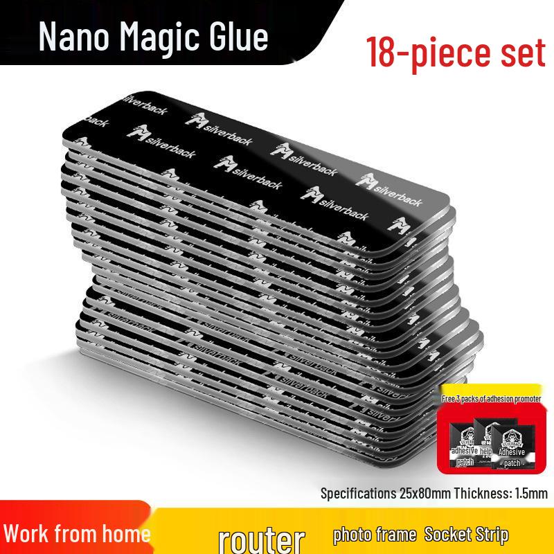 High-Viscosity Nano Double-Sided Traceless Adhesive Tape - Transparent, No-Trace, Ideal for Car, Glass, and Wall Applications