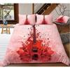 Factory 3D Digital Printing Bedding Thickened Quilt Cover Three-Piece Musical Instrument Guitar
