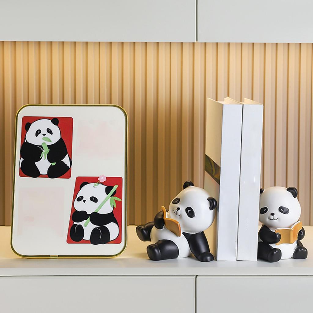 Cute Panda Bookend Decoration for the Living Room Bookshelf Cute Bookends Living Room Bookshelf Decoration Small Accessories