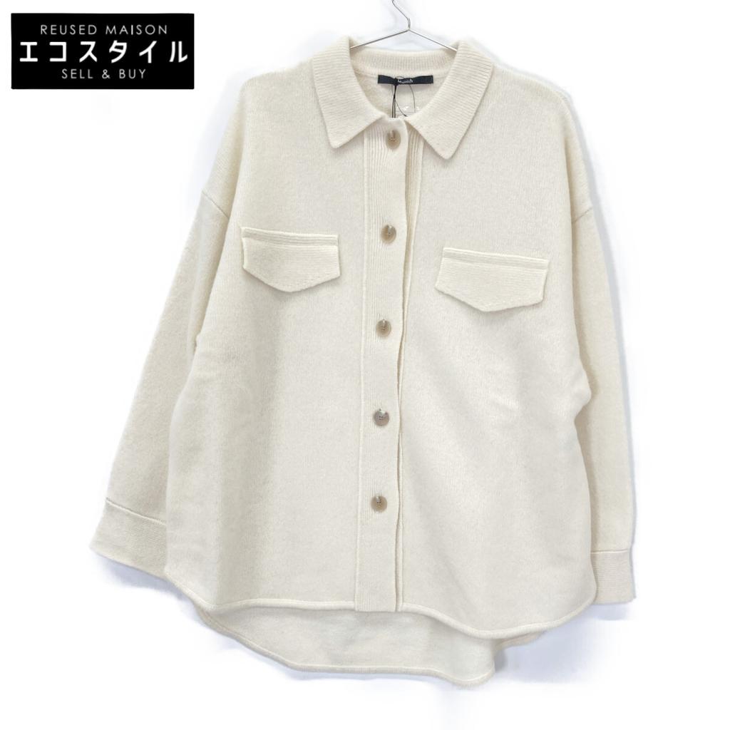 Munich Ivory Non-Mule Plain Jersey Knit Shirt Tops OS IvoryUsed