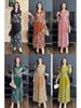 Issey Miyake Pleated Plus Size Luxurious Slimming Long Dress for Women